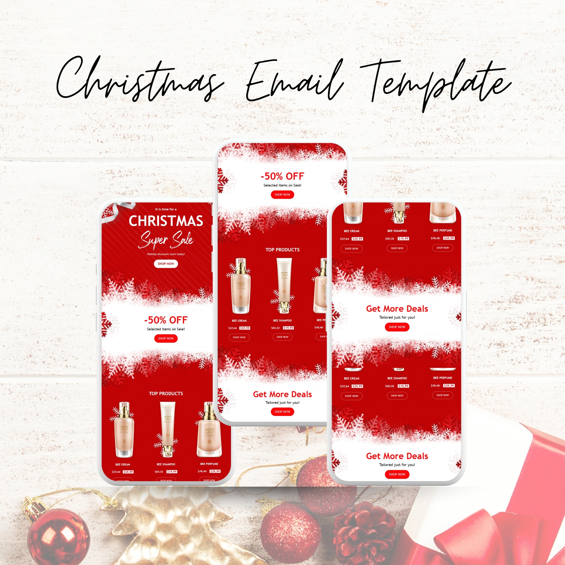 Christmas Email Template - Promo Discounted Products